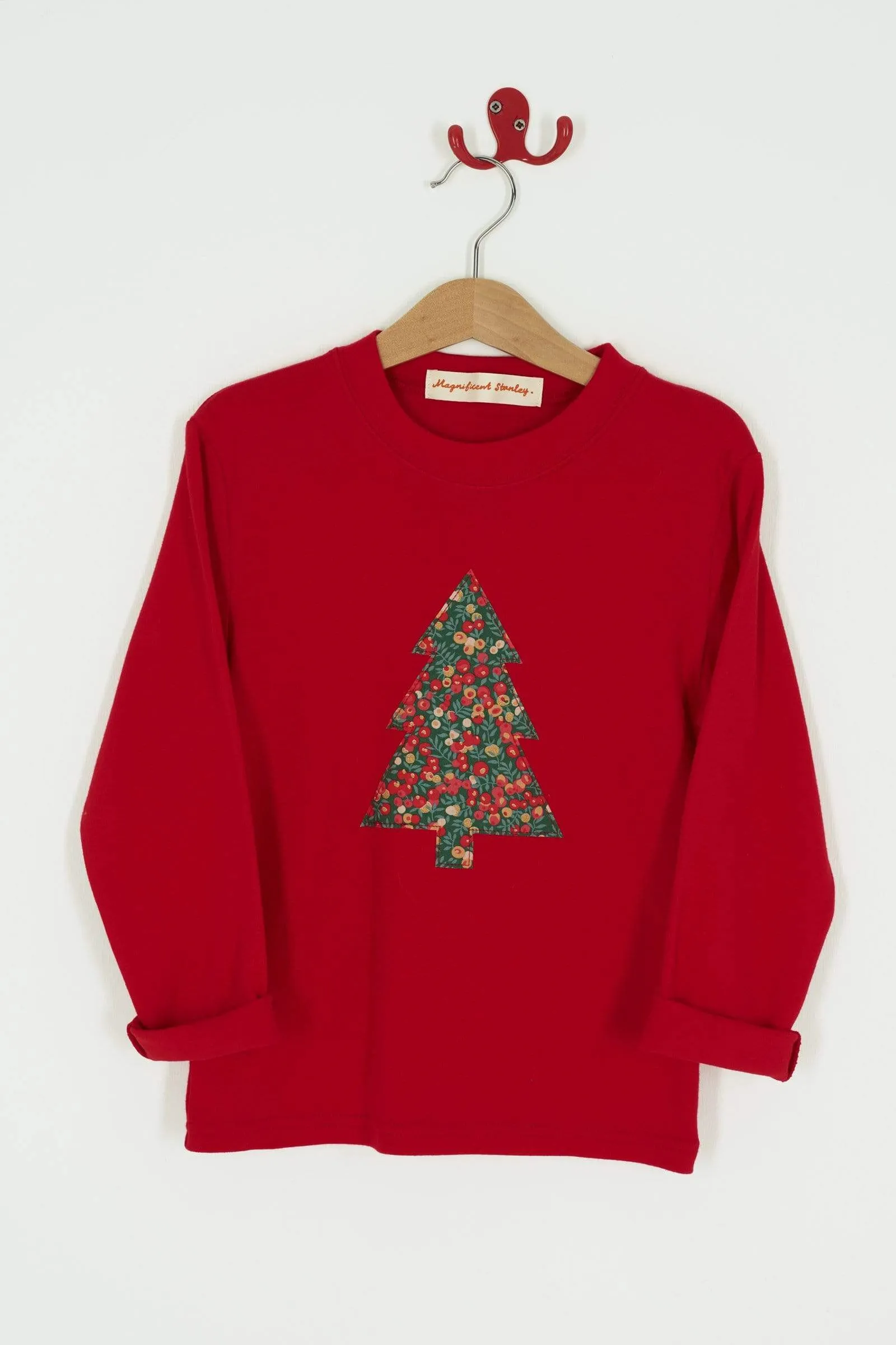 Red Tree T-Shirt in Glitter Wiltshire Liberty Print