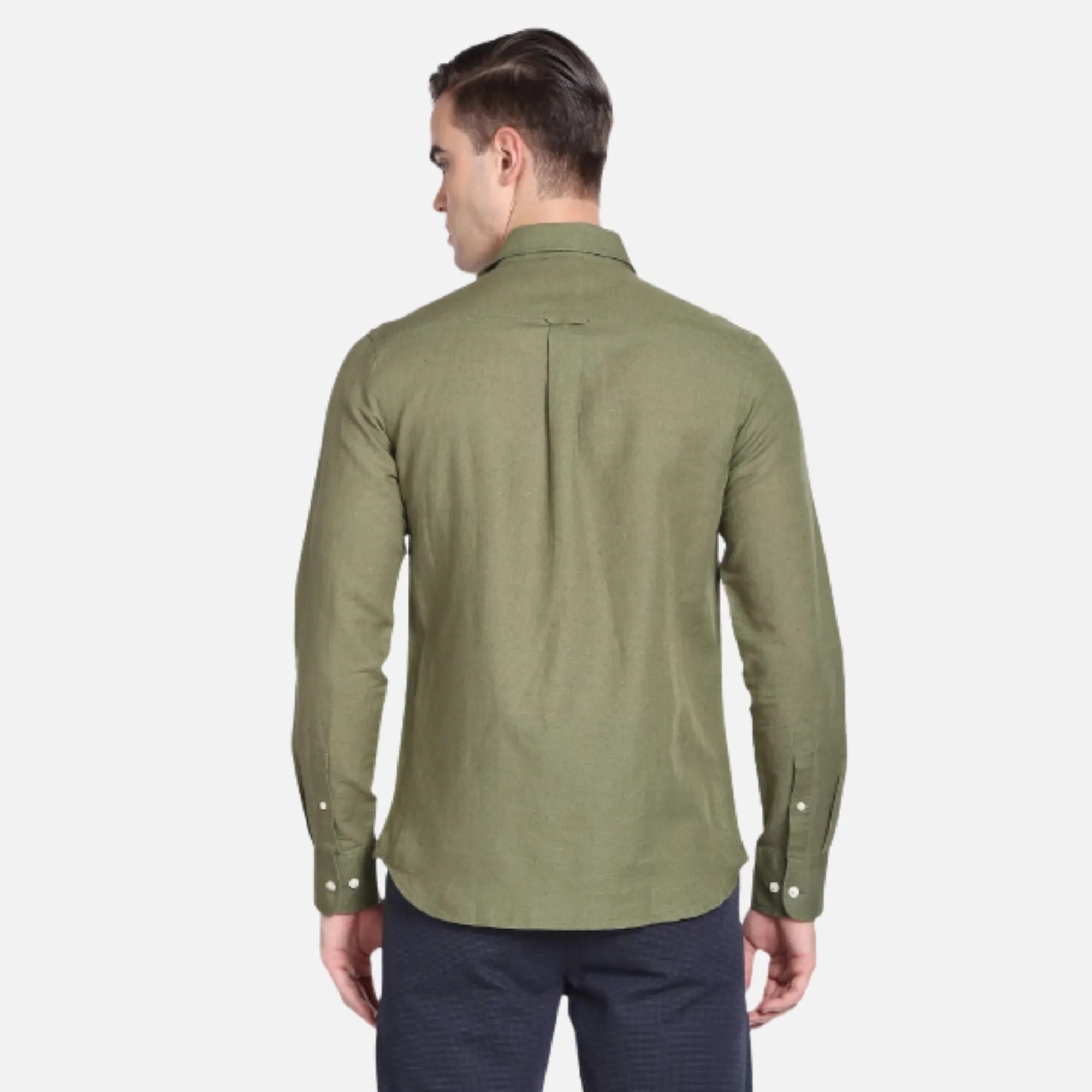 Regular Fit Solid Casual Shirt
