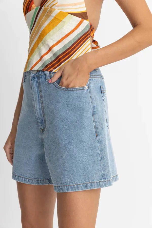 RHYTHM WOMENS ESCAPE DENIM SHORT