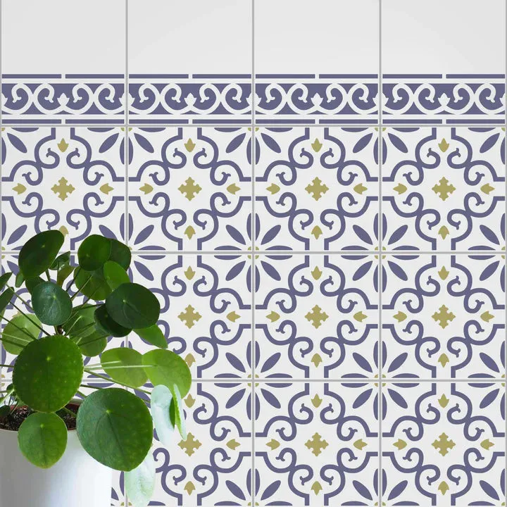 Rissington Tile & Border Stencil