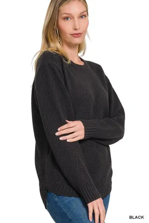 Round Neck Green Sweater