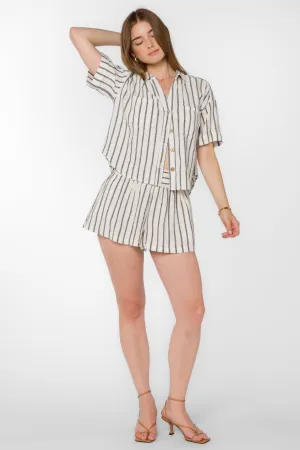 Sade Black Stripe Shorts