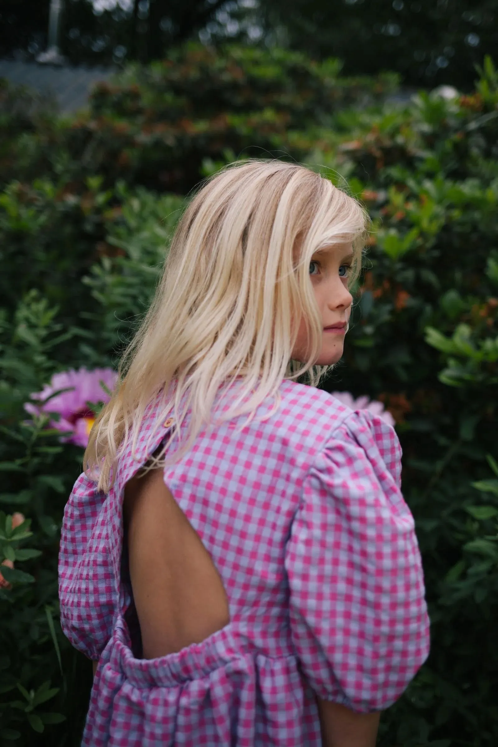 SASSY CHECKED DRESS LAVENDER