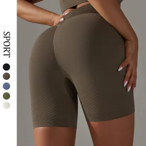 Scrunch Butt Gym Shorts Women - Seamless Yoga Shorts, Workout High Waist Sports Biker Shorts, Running Cycling Leggings