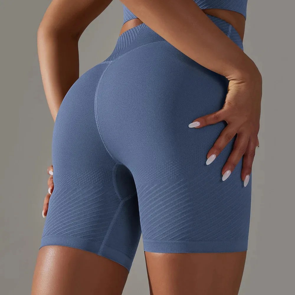 Scrunch Butt Gym Shorts Women - Seamless Yoga Shorts, Workout High Waist Sports Biker Shorts, Running Cycling Leggings