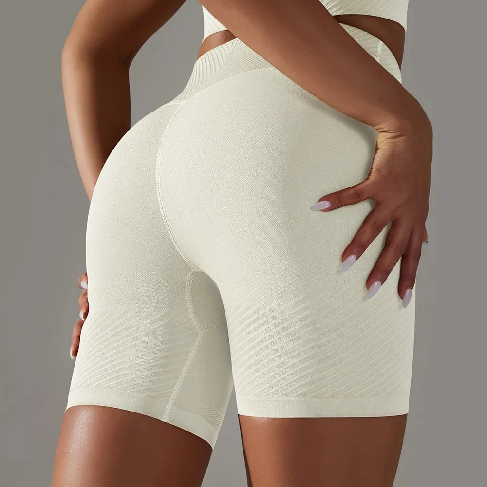 Scrunch Butt Gym Shorts Women - Seamless Yoga Shorts, Workout High Waist Sports Biker Shorts, Running Cycling Leggings