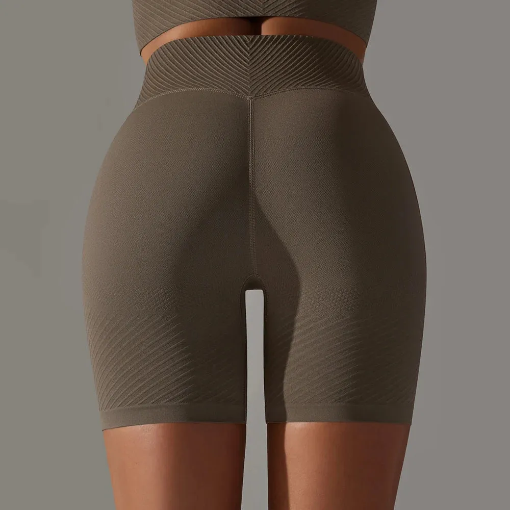 Scrunch Butt Gym Shorts Women - Seamless Yoga Shorts, Workout High Waist Sports Biker Shorts, Running Cycling Leggings