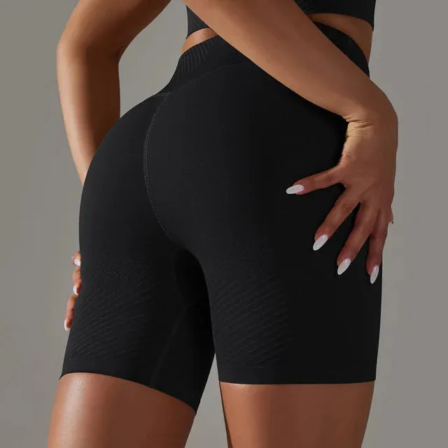 Scrunch Butt Gym Shorts Women - Seamless Yoga Shorts, Workout High Waist Sports Biker Shorts, Running Cycling Leggings