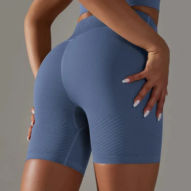 Scrunch Butt Gym Shorts Women - Seamless Yoga Shorts, Workout High Waist Sports Biker Shorts, Running Cycling Leggings