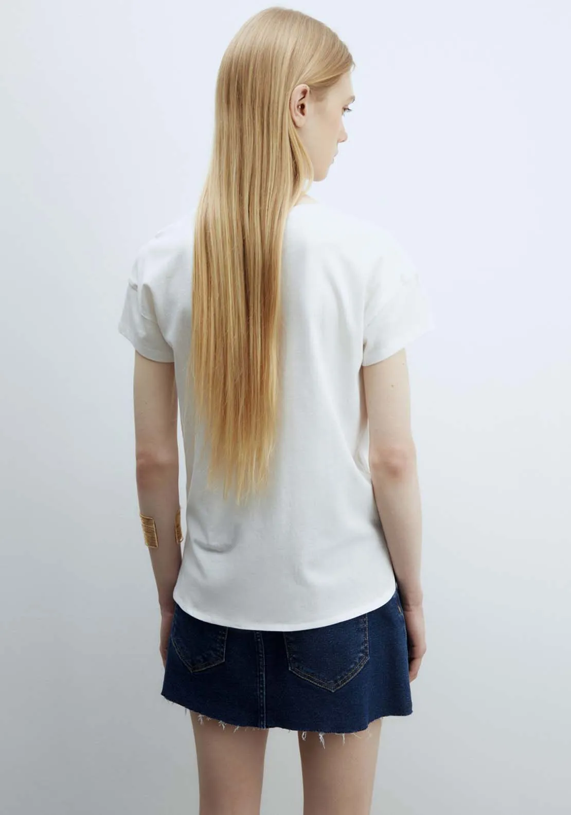 Short sleeve Sequin T-Shirt - White