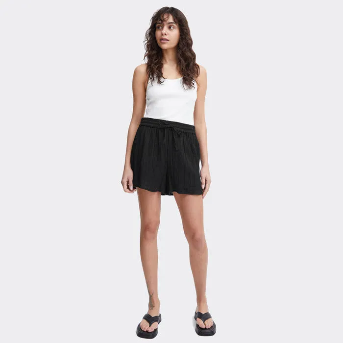 Shorts «FOXA» in Black von ICHI - Gr. XL