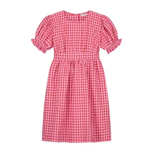 SILLY CHECKED DRESS SUNNY RED