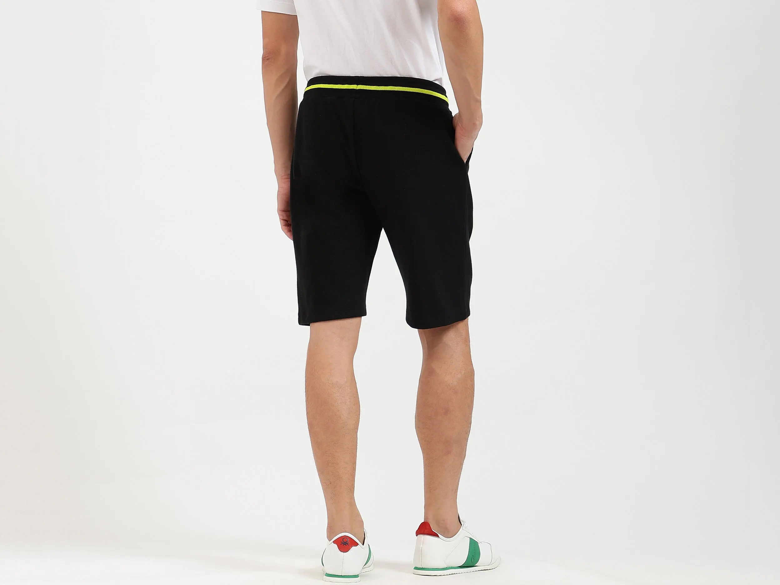 Solid Regular Fit Bermuda Shorts