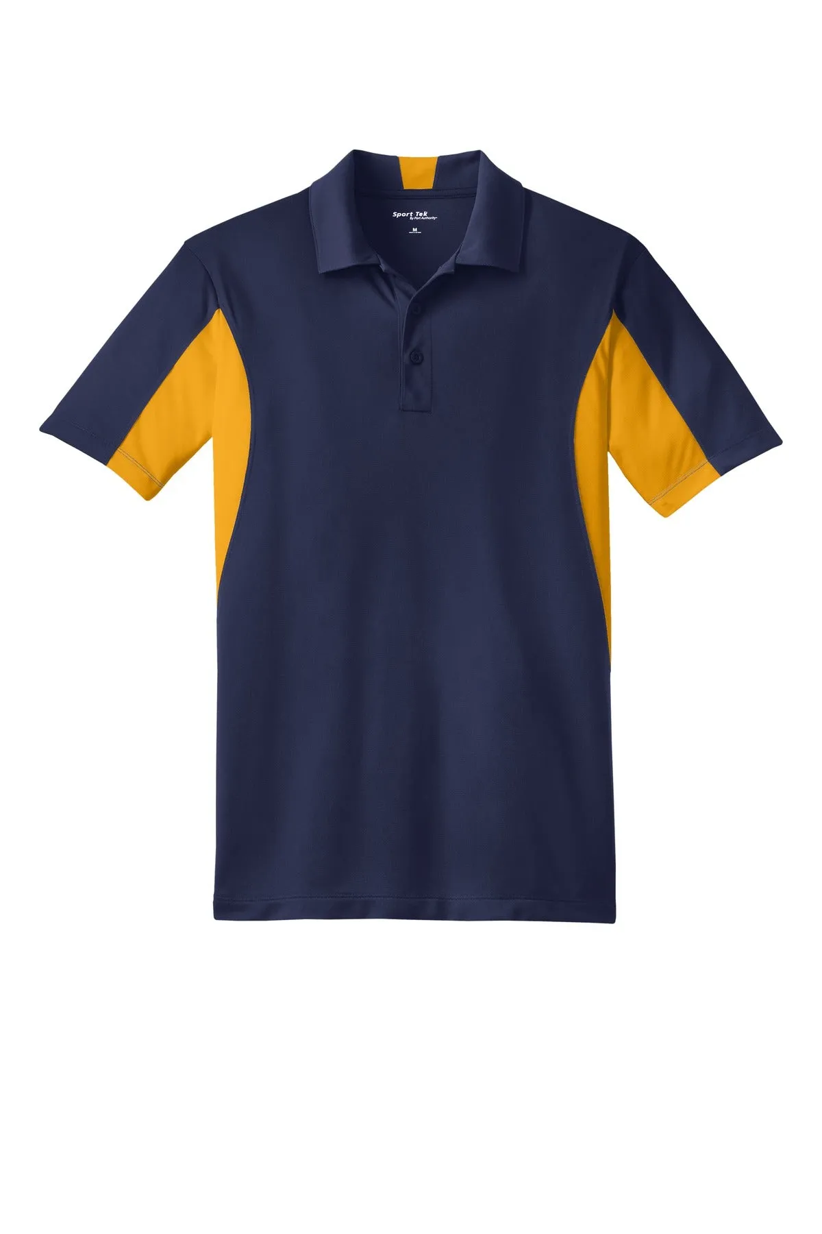 Sport-Tek Tall Side Blocked Micropique Sport-Wick Polo. TST655 True Navy/ Gold Tall