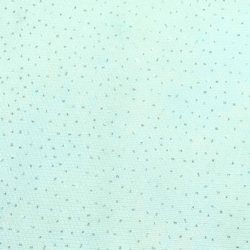 Stretch Tulle Glitter Aqua