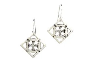Sunburst Silver Earrings