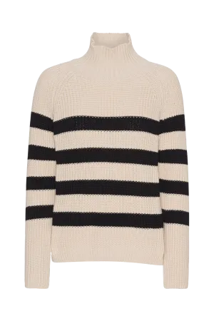 Sweety High Neck Striped - Birch/Black