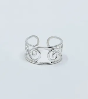 Swirl Design Toe Ring