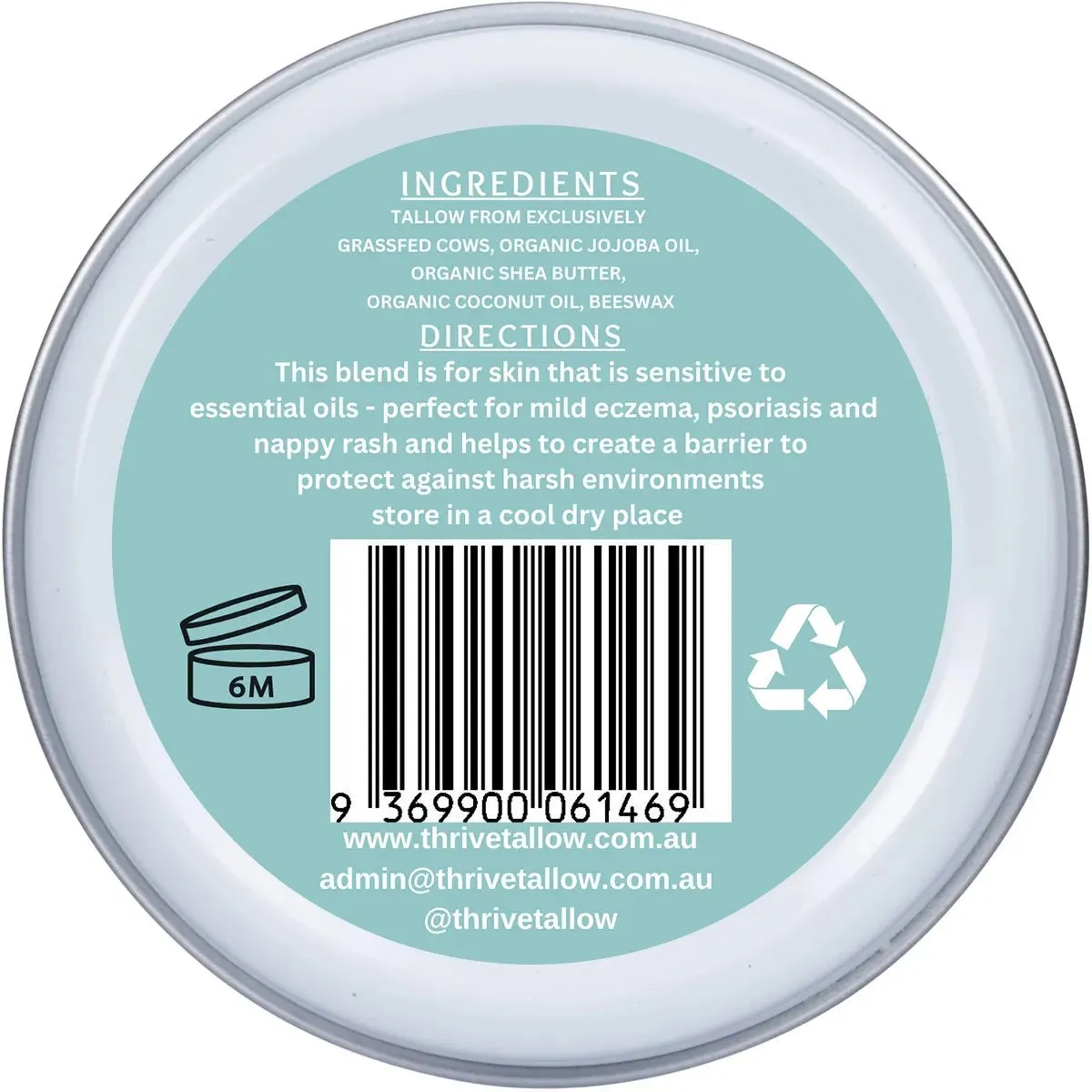 Tallow Based Moisturiser Unscented - 70ml