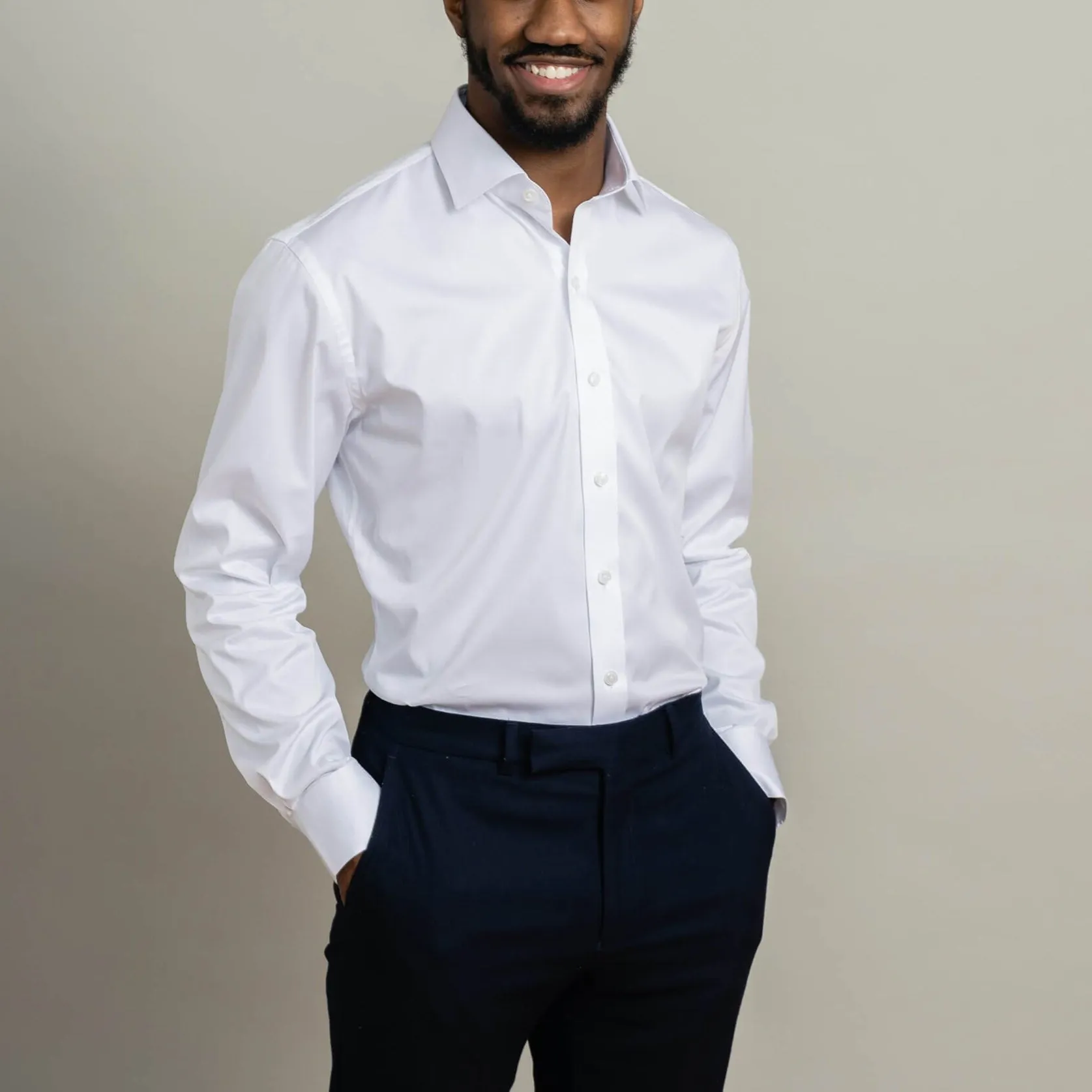 The White Sutton Twill Custom Shirt