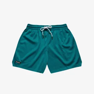 Throwback Icon Mesh Shorts - Ocean Teal