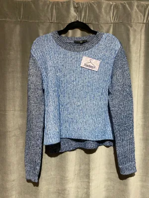 tibi New York Blue Knit Crew Neck Boxy Sweater