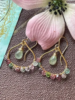 Tourmaline Chandelier Earrings