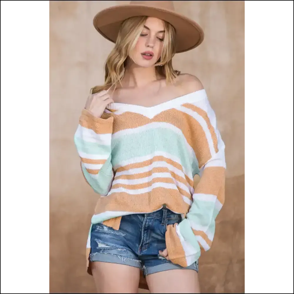 Trendy Multicolor Colorblock Sweater: Acrylic ! Needful Things 💀