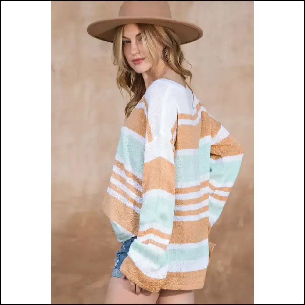 Trendy Multicolor Colorblock Sweater: Acrylic ! Needful Things 💀