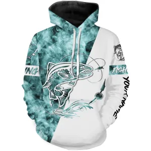 Trout Fishing Blue Smoke 3D Custom Name Shirts Personalized Fishing Gifts | Hoodie - SDF141