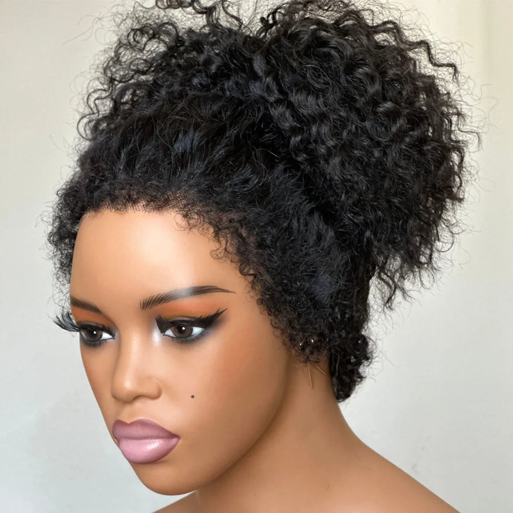 Versatile Front & Back Curly Edges 13x4 Lace Frontal Curly Wig