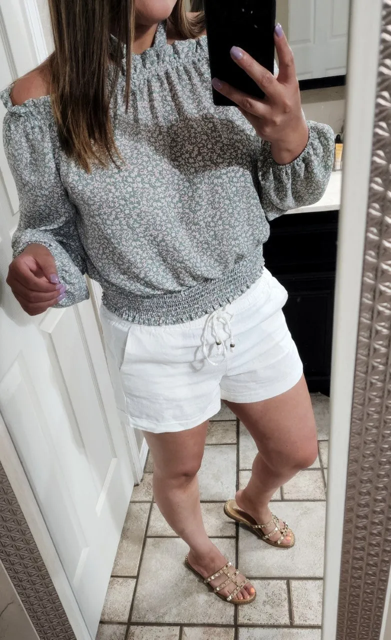 White Free style shorts
