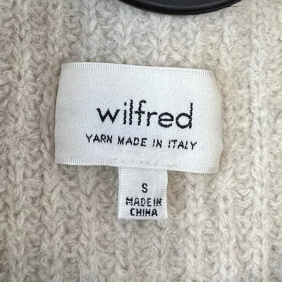 Wilfred by Aritzia Durandal Italian Wool Sleeveless Mock Neck Sweater Size Small