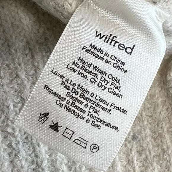 Wilfred by Aritzia Durandal Italian Wool Sleeveless Mock Neck Sweater Size Small