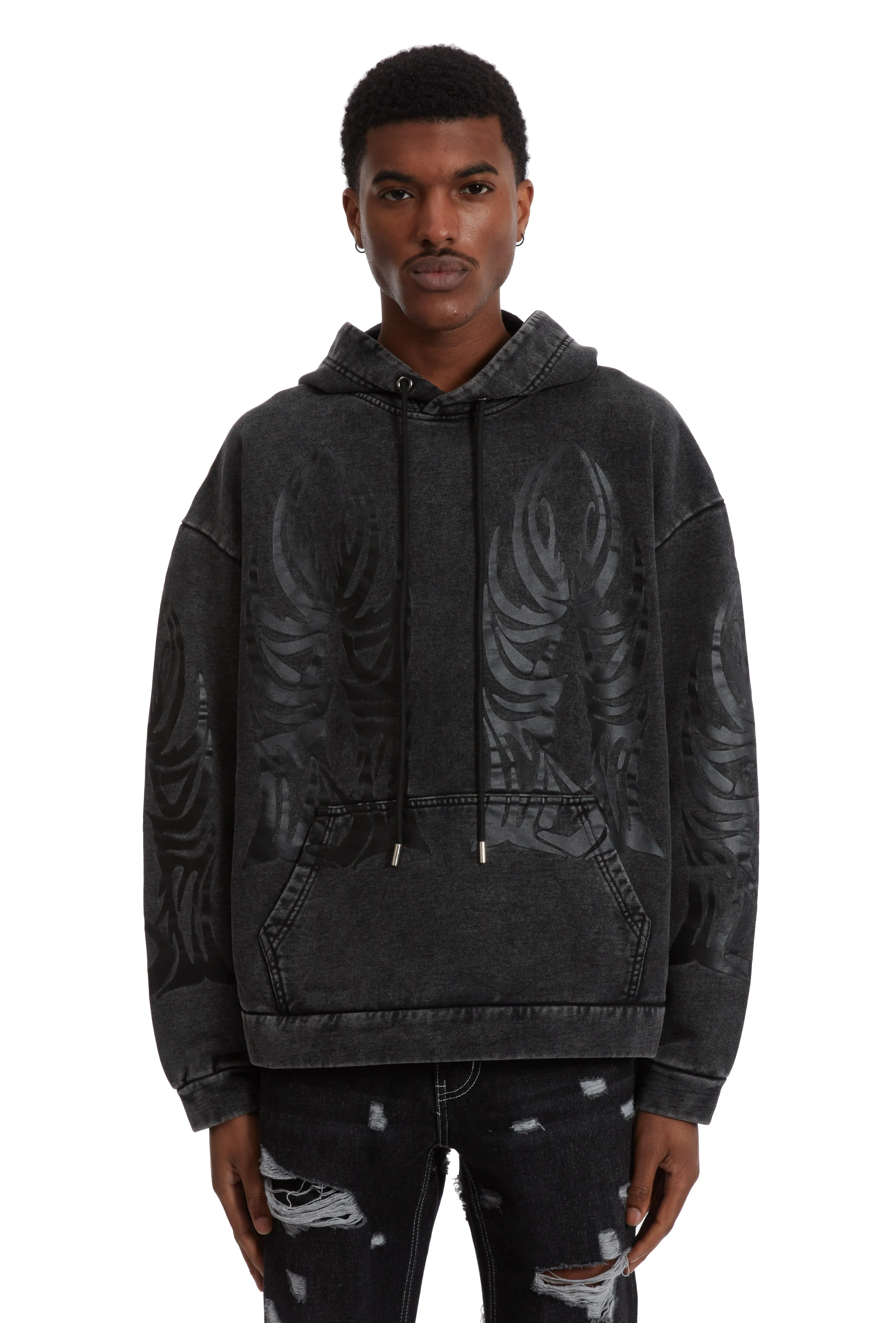 WINGED LOGO HOODED SWEATSHIRT