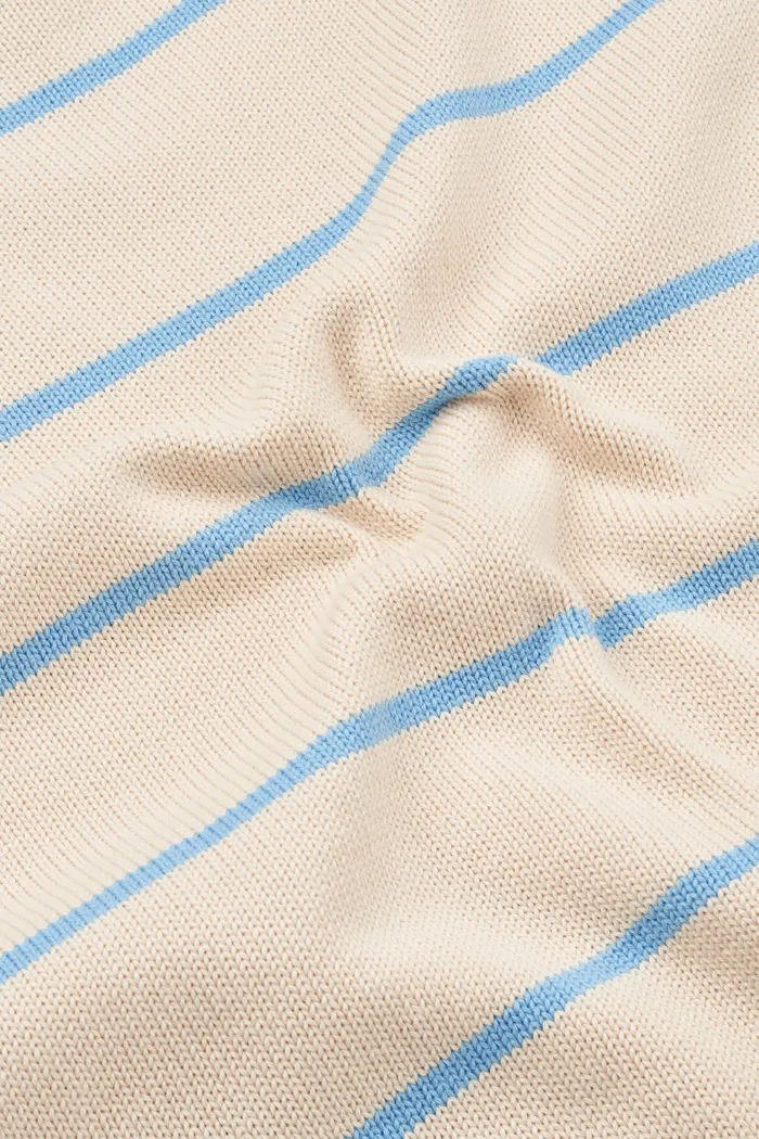 Winie O-neck Stripe - Birch / Alaskan blue