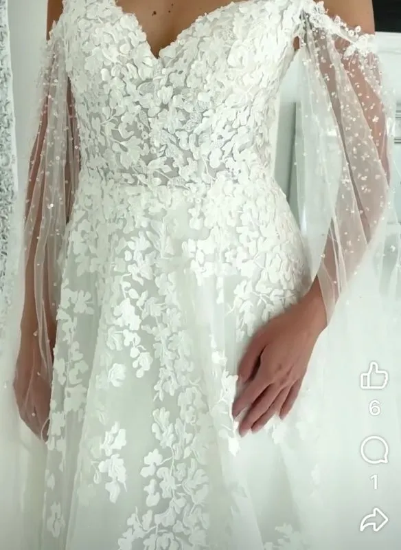 Winnie Couture Size 14 3520 Cornelia Platinum White Gown