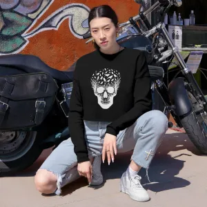Women's Birds Skull Graphic Cropped Sweatshirt