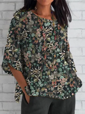Women's Casual Spring Floral Shirt