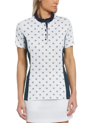 Womens Chevron Floral Print Shirt