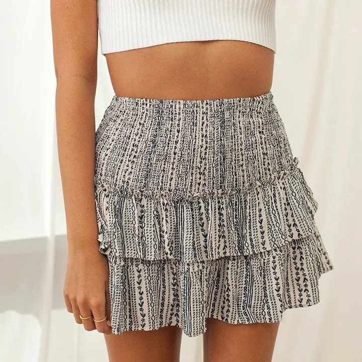 Women's Cotton Maxi Skirt Boho Print