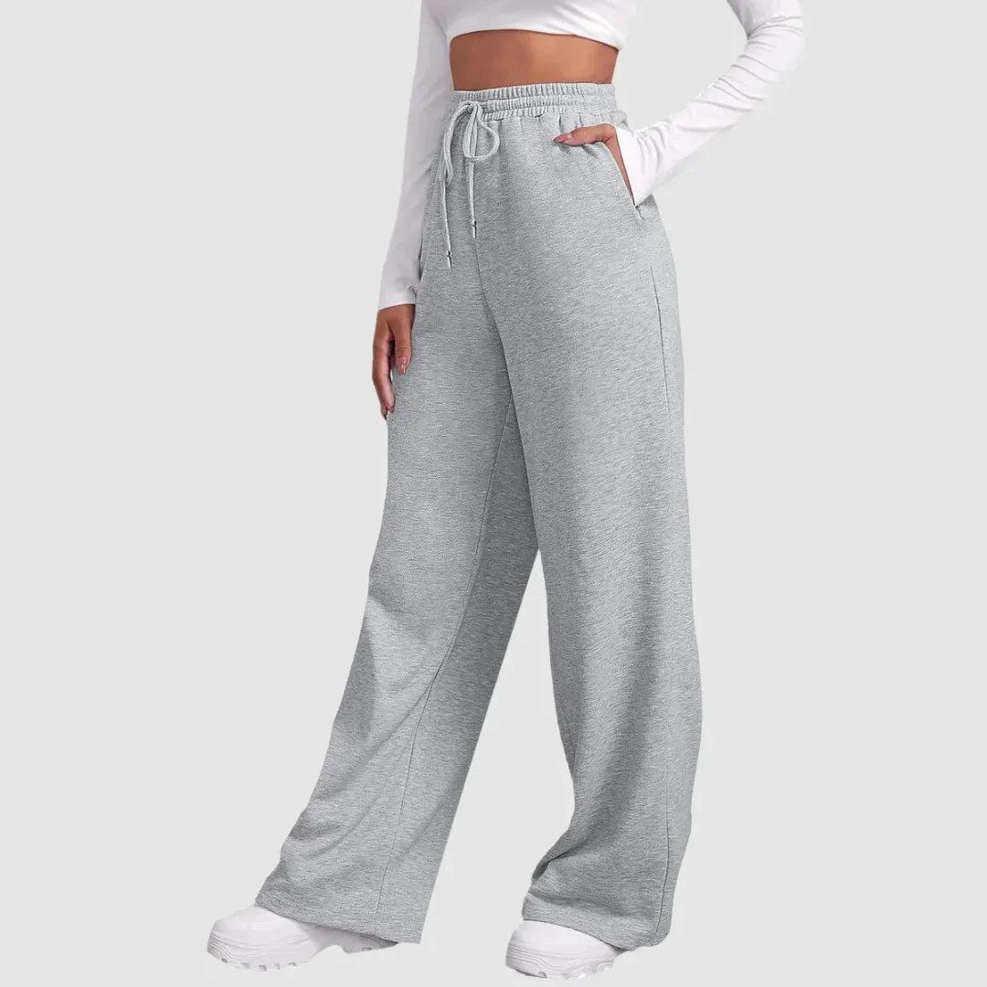 Women's Relaxed Fit High Waisted Jogger Pants | Wide Leg