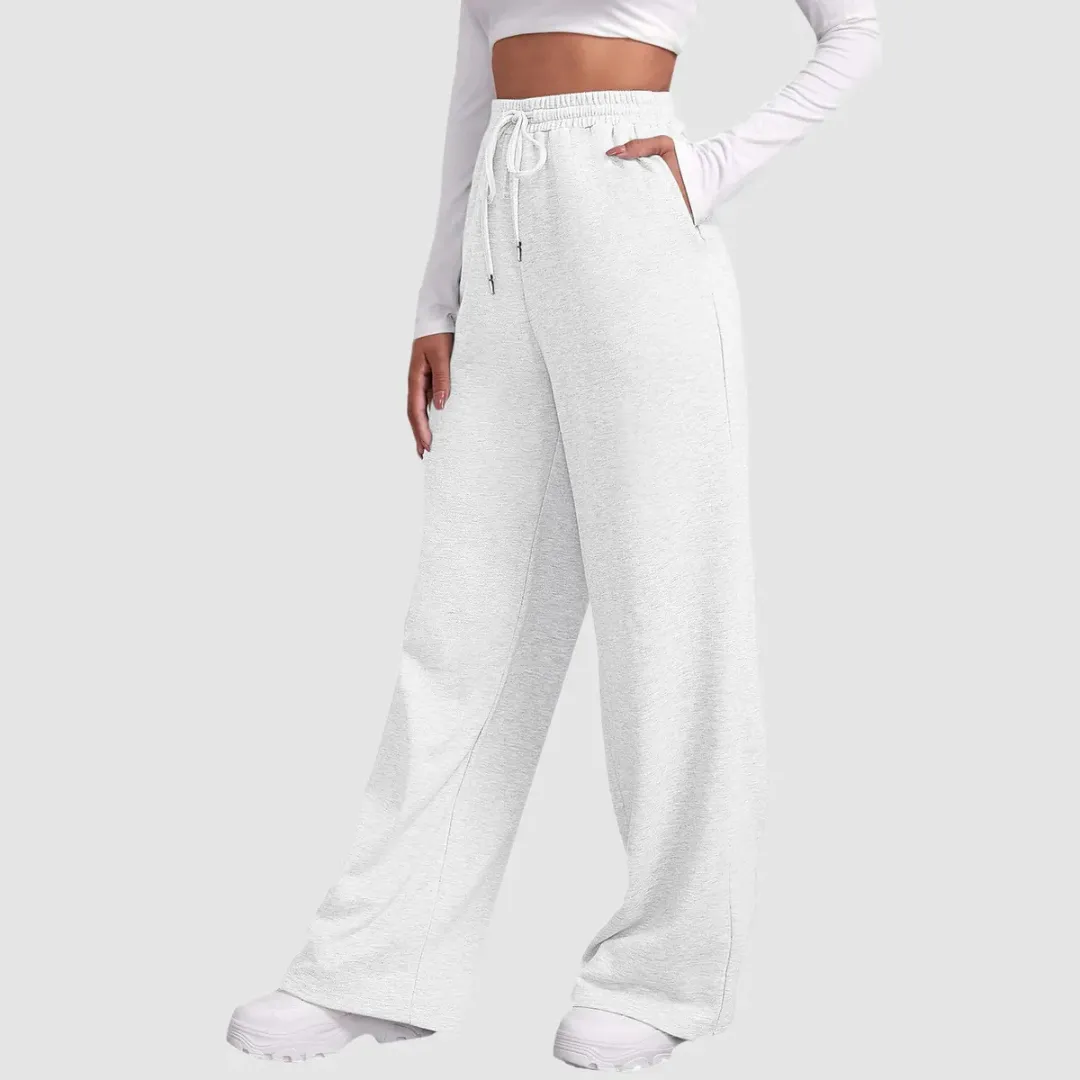Women's Relaxed Fit High Waisted Jogger Pants | Wide Leg