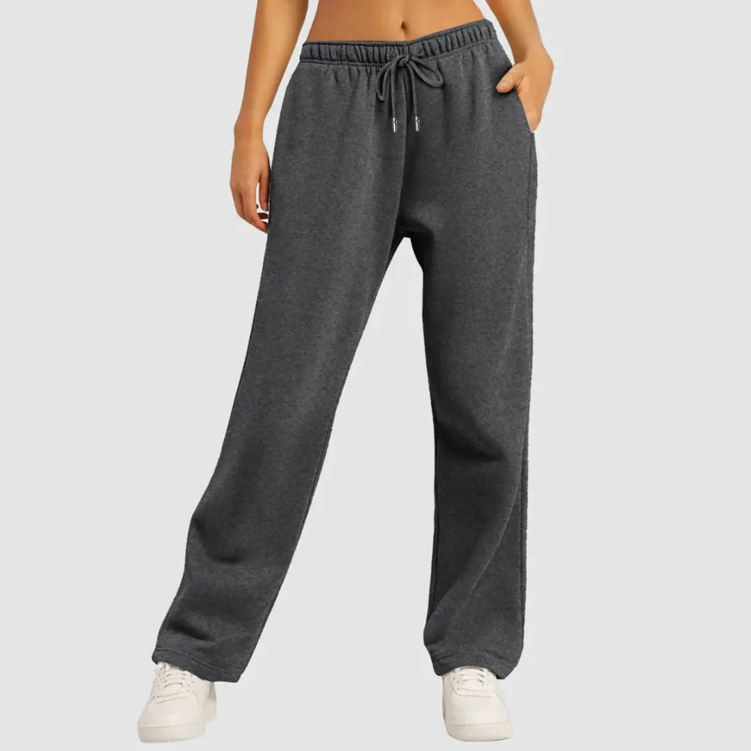 Women's Relaxed Fit High Waisted Jogger Pants | Wide Leg