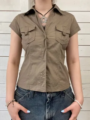 Y2K Safari Short Sleeve Shirt