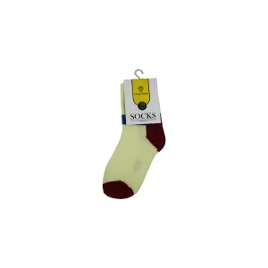 Yellow Red Teddy Print Socks for Kids - Multi Teddy Design