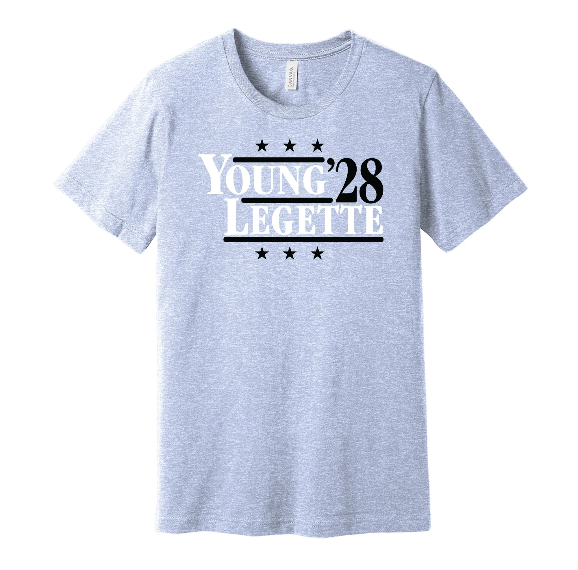 Young & Legette '28 - Carolina Football Legends Political Campaign Parody T-Shirt - Hyper Than Hype Shirts